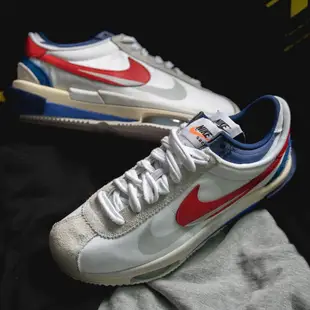 【SACAI X NIKE CORTEZ 4.0 OG】灰白 白紅藍 阿甘｜復古 男女鞋 DQ0581-001 100