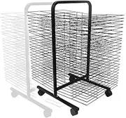 Art Drying Rack for Classroom,Double-Sided Metal Training Rack,50 Shelves Drying Easel,Suitable for Office File Storage Box
