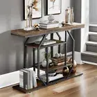 Heavy Duty 120CM Console Table Entryway Storage Display Table w/ Thick Tabletop