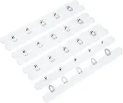uxcell Corset Busk 9.8 Inch, 4 Pairs Spring Steel Boning Support, White Metal Sewing Buttons with 5 Silver Hook & Eye Closure for Women Garment, Wedding Party Dress Corset, 0.8 Width