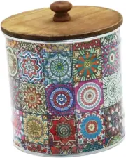 Perfk Coffee Bean Tea Tin Canister Jar Storage Container Food Sealed Box with...