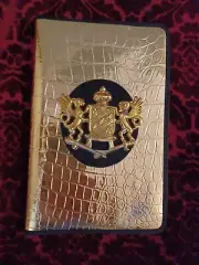 Rare Vintage Address Book. Gold W Black Trim. New Old Item