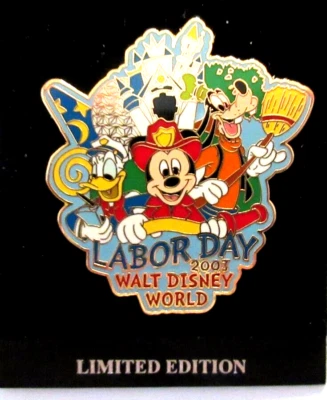 WDW MICKEY, DONALD & GOOFY LABOR DAY 2003 ON SPACESHIP EARTH PIN LE 2500- #24553