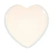 1.6" Natural Heart Thumb Worry Stone Crystal, Clear White