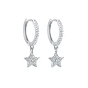 Silver plating Star Earrings for Women Jewelry Fashion Five-pointed Star Hanging Earring Party Gift