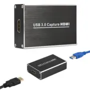 HDMI to USB3.0 Video Capture Adapter Box 1080P Dongle for Linux Windows Mac