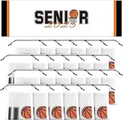 Peryiter 24pcs Basketball Cooling Towels, 40''x12'' Basketball Towels for Sweat Microfiber Soft Breathable Chilly Ice Towel with Bags, Basketball Team Gift Sport Basketball Party Favors (White)
