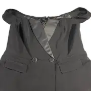 City Chic Tux Black Mini Dress Buttons Women’s Plus Size 18