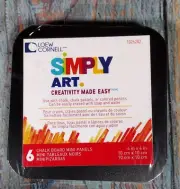 Loew Cornell Simply Art Set of 6 Chalk Board Mini Panels - 4 X4 In - BRAND NEW