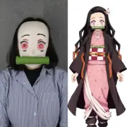 Demon Slayer Kimetsu no Yaiba Kamado Nezuko Latex Face Mask for Cosplay Costume
