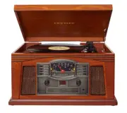 CR42D-PA Lancaster 3-Speed Turntable with Radio, CD/Cassette Player, Aux-in a...