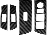 Clynex Window Glass Lift Button Trim Cover, for Mazda, CX-9 2016-2020 RHD Carbon Fiber Door Armrest Panel Sticker Switch Window Control Trim Car Window Switch Cover