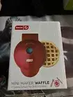 DASH 4" Mini Waffle Maker for Hash Browns, Keto Chaffles Non-Stick Surface - Red