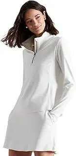 [Rhone] Women's Course to Court 1/4 Zip (Snow White, S), Snow White, Small