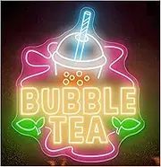 Sign Lamp Bubble Tea Neon Sign for Coffee Bar Store Decor Wall 65X75cm(C)