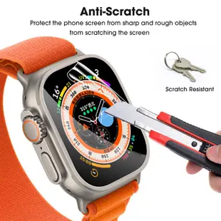 【批發價】5個起批Ios Watch Ultra 高清晰水凝膠觸摸 TPU 手錶膜全覆蓋防指紋膜智能手錶屏幕保護膜