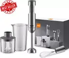 1000W 4-in-1 Hand Immersion Blender, 9-Speed w/ Beaker, Processor & Whisk