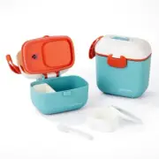 Portable multi-purpose snack container with detachable compartments, set of 2