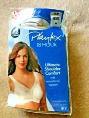 Playtex 46DDD White 18 Hour Ultimate Shoulder Comfort Soft Cup Bra #4693 NWT