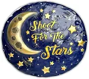 OrnamentallyYou Shoot for The Stars Stepping Stone, 9.5" Galactic Moon and Stars Space Themed Gift