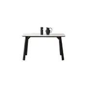 Postma Minimalist Dining Table With White Microcrystal Stone Top/140cm