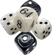Backgammon Dice Set - Precision Backgammon Doubling Dice, Deluxe Doubling Cube Set | Interactive Family Night Game Dice Combo with Storage Bag, Tournament-Grade Backgammon Game Accessories for Camping