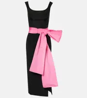 [Carolina Herrera] Carolina Herrera Sash midi dress AU 6 black