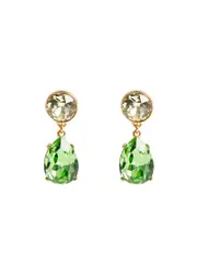 Kenneth Jay Lane Crystal-embellished Drop Earrings - Green ONE SIZE