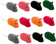 LIGHTAOTAO 12PCS Cartoon Plush Mouse Pet Interactive Cat Dog Teaser for Mental Stimulation Random Colors Fun Prevent Furniture Damage Random Color