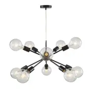 Cosmo Black 10 Light Satellite Pendant