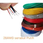 PUTIH 1 米電纜 28AWG 白色纖維用於 JST 連接器 SH1.0 1.25 ZH1.5 GH1.25 用於微