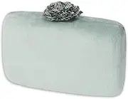 [CORIOS] Velvet Clutch Bag for Women Diamond Flower Lock Evening Bag Sparkly Rhinestone Handbag Bridal Wedding Purse