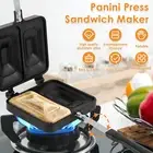 Press Sandwich Maker Double Sided Sandwich Grill Pan 2 Compartment AmiBc