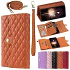 For Samsung Galaxy A54 A32 A25 A14 Crossbody Zipper Card Wallet Stand Phone Case