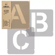 Lettering Plastic Stencil /250mm/ Modern Sans Caps Alphabet / Letters & Numbers