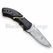 Custom Damascus Steel Folding Knife | Handmade Pocket Knife | Gift for Collector