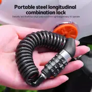 Motorcycle Helmet Lock & Cable Code Combination PIN Locking Carabiner Black