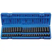 48 Pc. 1/4” Standard and Deep SAE and Metric Socket Set 9748 GREY PNEUMATIC