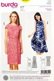 BURDA 6521 SIZES 8 10 12 14 16 18 DRESS *UNCUT/FF