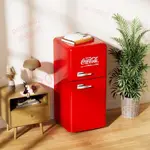 可口可樂復古小冰箱小型家用迷你冰箱宿舍租房雙門冷凍冷藏展示柜PRINT0602