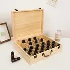 Essential Oil Storage Box 80 Grids Versatile Wooden for Earring Holiday Home