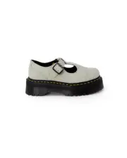 Dr. Martens 1461 Quad Mary Jane Leather Shoes Women Green Slip Ons