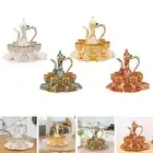 Turkish Coffee Pot Set Flagon Set including Tea Tray Teapot and Tea Cups Set