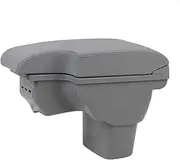 Car Armrest Box Accessories Interior Storage Box Retrofit Parts, for Nissan, Juke Armrest 2010-2019, for Infiniti, ESQ Auto Console Organizer Box(Gray USB)
