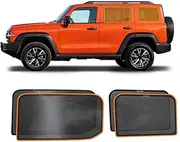 X-CAR Port Rear Window Car Sun Blind Mesh for GWM Tank 300 2023-Onwards Magnetic Sun Shade
