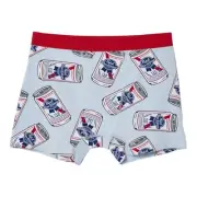 Pabst Blue Ribbon Boxer Briefs Tossed PBR Beer Cans Sky Blue Nip Mens L (36-38)