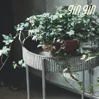 在飛比找momo購物網優惠-【gin gin】圓盤馬口鐵花架(園藝 造型花架 花盆 植栽