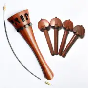 4/4 Cello Rosewood Fitting Tailpiece Pegs Ebony Collar Endline Gut Fine Tuner