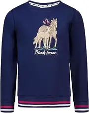 [SALT AND PEPPER] Girls Sweat Emb APPL. Horse Baby and Toddler T-Shirt Set