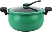 Ｂｅｓｇａ Chinese Pressure Cooker Cookware Saucepan with Lid Kitchenware Soup Meat Pot Cooking Pot for Noodles Frying Boiling Cereals, Green